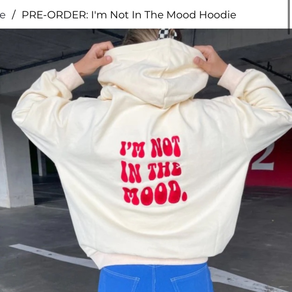 “I’m not in the mood” hoodie